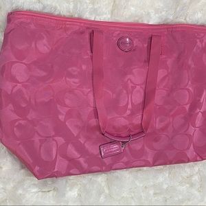 Coach Pink Weekender Tote New